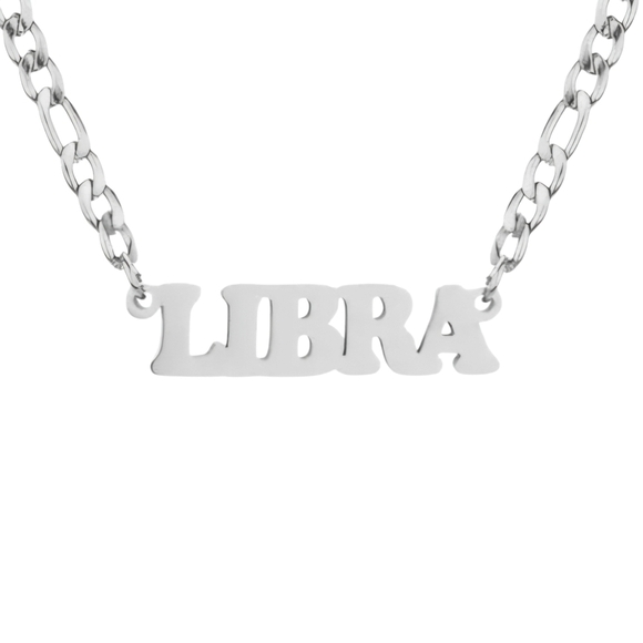 Libra Necklace Zodiac Stainless Steel - Picture 1 of 6
